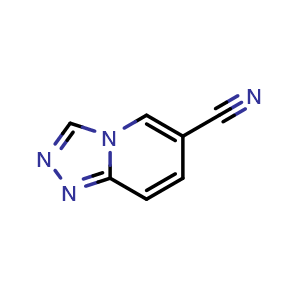 Chemical structure of 1,2,4-Triazolo[4,3-a]pyridine-6-carbonitrile , CAS 1019024-64-6, AChemBlock Y236047