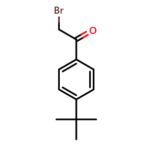 Chemical structure of 2-Bromo-1-(4-tert-butyl-phenyl)-ethanone , CAS 30095-47-7, AChemBlock Y236048