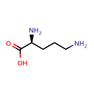 Chemical structure of L-Ornithine , CAS 70-26-8, AChemBlock Y236061