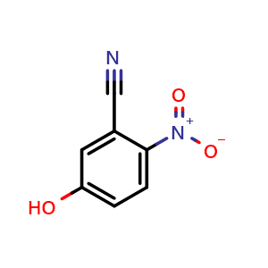 Chemical structure of 5-Hydroxy-2-nitrobenzonitrile , CAS 13589-74-7, AChemBlock Y236078