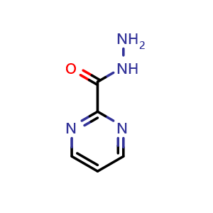 Chemical structure of Pyrimidine-2-carboxylic acid hydrazide , CAS 87362-28-5, AChemBlock Y236087