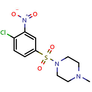 Chemical structure of 1-(4-Chloro-3-nitrobenzenesulfonyl)-4-methylpiperazine , CAS 324068-31-7, AChemBlock Y236114
