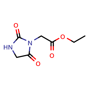 Chemical structure of Ethyl 2-(2,5-dioxoimidazolidin-1-yl)acetate , CAS 117043-46-6, AChemBlock Y236116