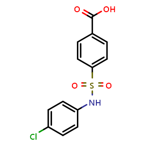 Chemical structure of 4-(N-(4-chlorophenyl)sulfamoyl)benzoic acid , CAS 199181-50-5, AChemBlock Y236152