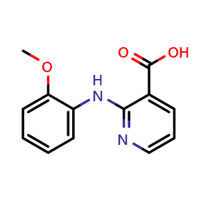 Chemical structure of 2-[(2-Methoxyphenyl)amino]-3-pyridinecarboxylic acid , CAS 114501-02-9, AChemBlock Y236165
