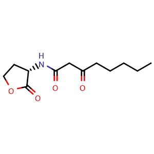 Chemical structure of N-3-Oxo-octanoyl-L-homoserine lactone , CAS 147795-39-9, AChemBlock Y236170