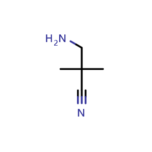 Chemical structure of 3-Amino-2,2-dimethylpropanenitrile , CAS 67744-70-1, AChemBlock Y236186