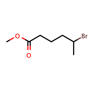 Chemical structure of Methyl 5-bromohexanoate , CAS 41796-82-1, AChemBlock Y236200