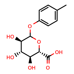 Chemical structure of p-Cresol glucuronide , CAS 17680-99-8, AChemBlock Y236205