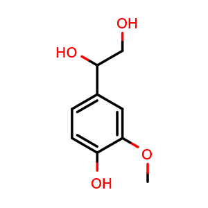 Chemical structure of 3-Methoxy-4-hydroxyphenylglycol , CAS 534-82-7, AChemBlock Y236238