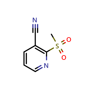 Chemical structure of 2-(Methylsulfonyl)nicotinonitrile , CAS 66154-66-3, AChemBlock Y236244