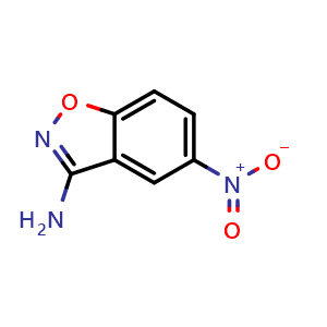 Chemical structure of 5-Nitrobenzo[d]isoxazol-3-amine , CAS 89793-82-8, AChemBlock Y236245