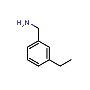 Chemical structure of (3-Ethylphenyl)methanamine , CAS 93071-79-5, AChemBlock Y236255