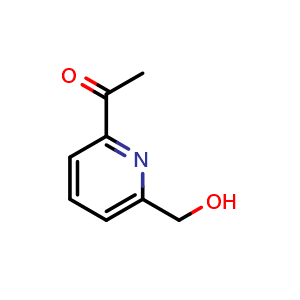 Chemical structure of 1-(6-(Hydroxymethyl)pyridin-2-yl)ethan-1-one , CAS 135450-43-0, AChemBlock Y236283