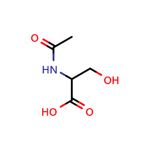 Chemical structure of N-Acetyl-DL-serine , CAS 97-14-3, AChemBlock Y236302