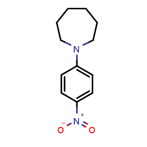 Chemical structure of 1-(4-Nitrophenyl)azepane , CAS 13663-23-5, AChemBlock Y236308