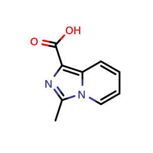 Chemical structure of 3-Methylimidazo[1,5-a]pyridine-1-carboxylic acid , CAS 1018295-73-2, AChemBlock Y236315
