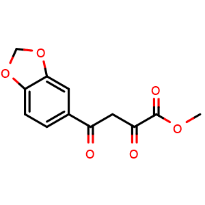 Chemical structure of Methyl 4-(Benzo[d][1,3]dioxol-5-yl)-2,4-dioxobutanoate , CAS 832741-10-3, AChemBlock Y236331