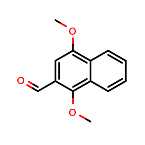 Chemical structure of 1,4-Dimethoxynaphthalene-2-carbaldehyde , CAS 75965-83-2, AChemBlock Y236334