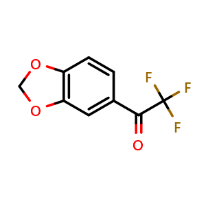 Chemical structure of 1-(1,3-Dioxaindan-5-yl)-2,2,2-trifluoroethan-1-one , CAS 102124-73-2, AChemBlock Y236337