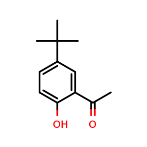 Chemical structure of 1-(5-tert-Butyl-2-hydroxyphenyl)ethan-1-one , CAS 57373-81-6, AChemBlock Y236340