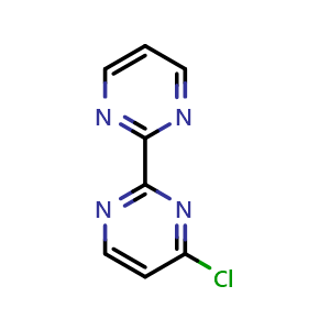 Chemical structure of 4-Chloro-2-(pyrimidin-2-yl)pyrimidine , CAS 1155594-91-4, AChemBlock Y236349