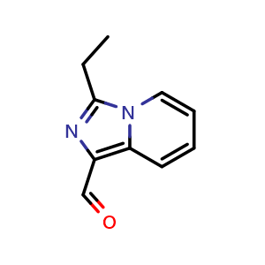 Chemical structure of 3-Ethylimidazo[1,5-a]pyridine-1-carbaldehyde , CAS 690642-32-1, AChemBlock Y236363