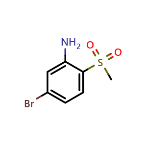 Chemical structure of 5-Bromo-2-methanesulfonylaniline , CAS 400610-51-7, AChemBlock Y236366