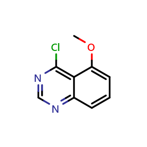 Chemical structure of 4-Chloro-5-methoxyquinazoline , CAS 179246-14-1, AChemBlock Y236375