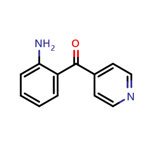 Chemical structure of (2-Aminophenyl)(pyridin-4-yl)methanone , CAS 91973-39-6, AChemBlock Y236388