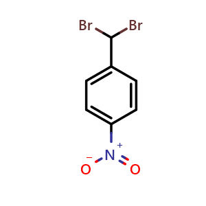 Chemical structure of 1-(Dibromomethyl)-4-nitrobenzene , CAS 619-75-0, AChemBlock Y236390