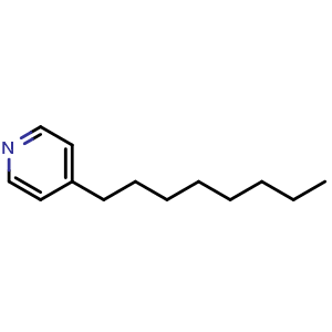 Chemical structure of 4-Octylpyridine , CAS 40089-91-6, AChemBlock Y236391