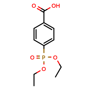 Chemical structure of 4-(Diethoxyphosphoryl)benzoic acid , CAS 1527-34-0, AChemBlock Y236404