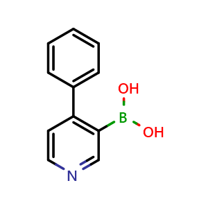 Chemical structure of (4-Phenylpyridin-3-yl)boronic acid , CAS 1029654-15-6, AChemBlock Y236419