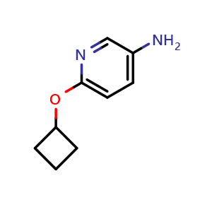 Chemical structure of 6-Cyclobutoxypyridin-3-amine , CAS 916610-35-0, AChemBlock Y236431