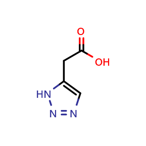 Chemical structure of 2-(1H-1,2,3-Triazol-5-yl)acetic acid , CAS 947723-95-7, AChemBlock Y236434
