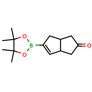 Chemical structure of 5-(4,4,5,5-Tetramethyl-1,3,2-dioxaborolan-2-yl)-3,3a,4,6a-tetrahydropentalen-2(1H)-one , CAS 2417112-67-3, AChemBlock Y236443
