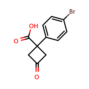 1-(4-Bromophenyl)-3-oxocyclobutane-1-carboxylic acid