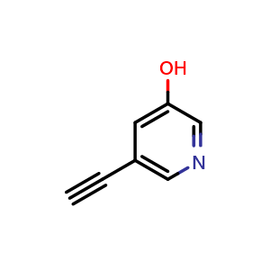 Chemical structure of 5-Ethynylpyridin-3-ol , CAS 1207351-13-0, AChemBlock Y236457