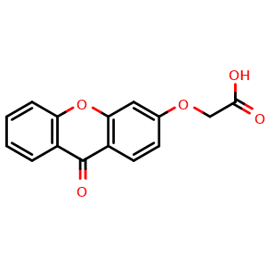 Chemical structure of 2-((9-Oxo-9H-xanthen-3-yl)oxy)acetic acid , CAS 25363-95-5, AChemBlock Y236466