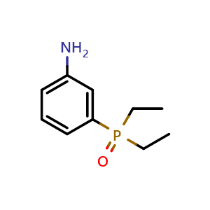 Chemical structure of 3-(Diethylphosphinyl)benzenamine , CAS 55039-16-2, AChemBlock Y236500