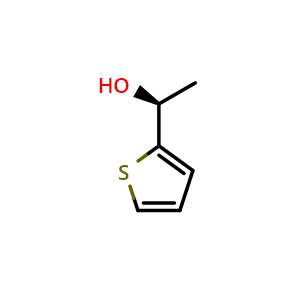 Chemical structure of (s)-1-(Thiophen-2-yl)ethan-1-ol , CAS 27948-39-6, AChemBlock Y236512