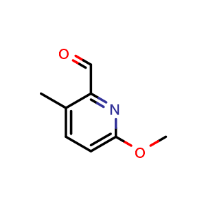 Chemical structure of 6-Methoxy-3-methylpicolinaldehyde , CAS 123506-64-9, AChemBlock Y236522