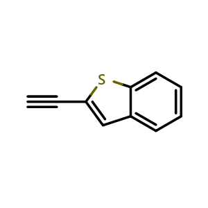 Chemical structure of 2-Ethynylbenzo[b]thiophene , CAS 141580-93-0, AChemBlock Y236541