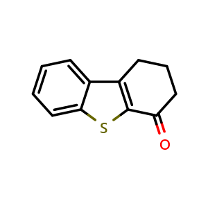 Chemical structure of 2,3-Dihydro-4(1H)-dibenzothiophenone , CAS 24444-98-2, AChemBlock Y236546