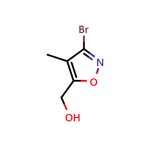 Chemical structure of (3-Bromo-4-methylisoxazol-5-yl)methanol , CAS 153124-36-8, AChemBlock Y236551