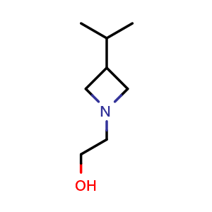 Chemical structure of 2-(3-Isopropylazetidin-1-yl)ethanol , CAS 1557629-49-8, AChemBlock Y236564