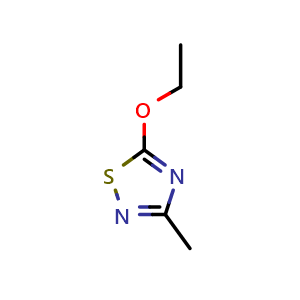 Chemical structure of 5-Ethoxy-3-methyl-1,2,4-thiadiazole , CAS 99418-78-7, AChemBlock Y236596