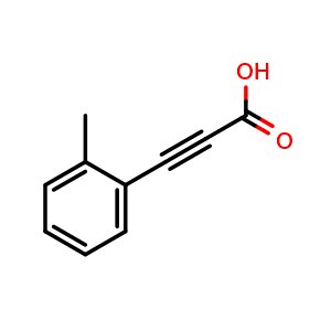 Chemical structure of 3-(2-Methylphenyl)prop-2-ynoic acid , CAS 7515-27-7, AChemBlock Y236616