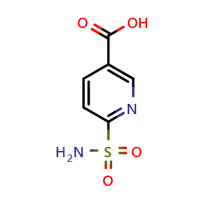 Chemical structure of 6-Sulfamoylnicotinic acid , CAS 285135-56-0, AChemBlock Y236627
